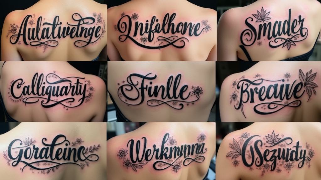 trendy tattoo typography options